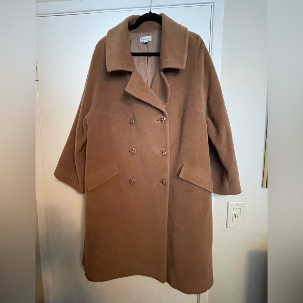 Women's Double-Breasted Brown Coat